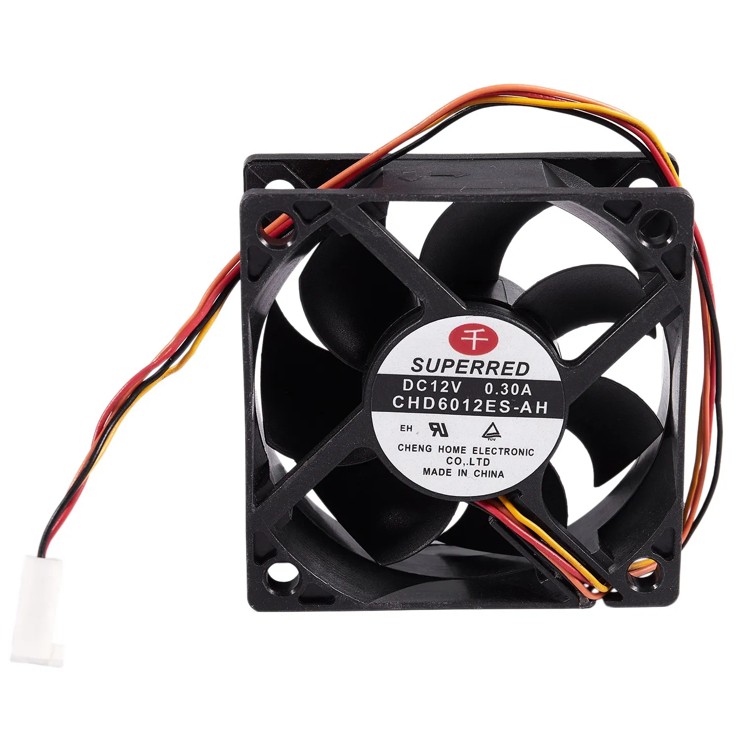 DC 12V 0.3A 60mm 4 Pin Connecter PC Computer Case Fan CHD6012ES-AH