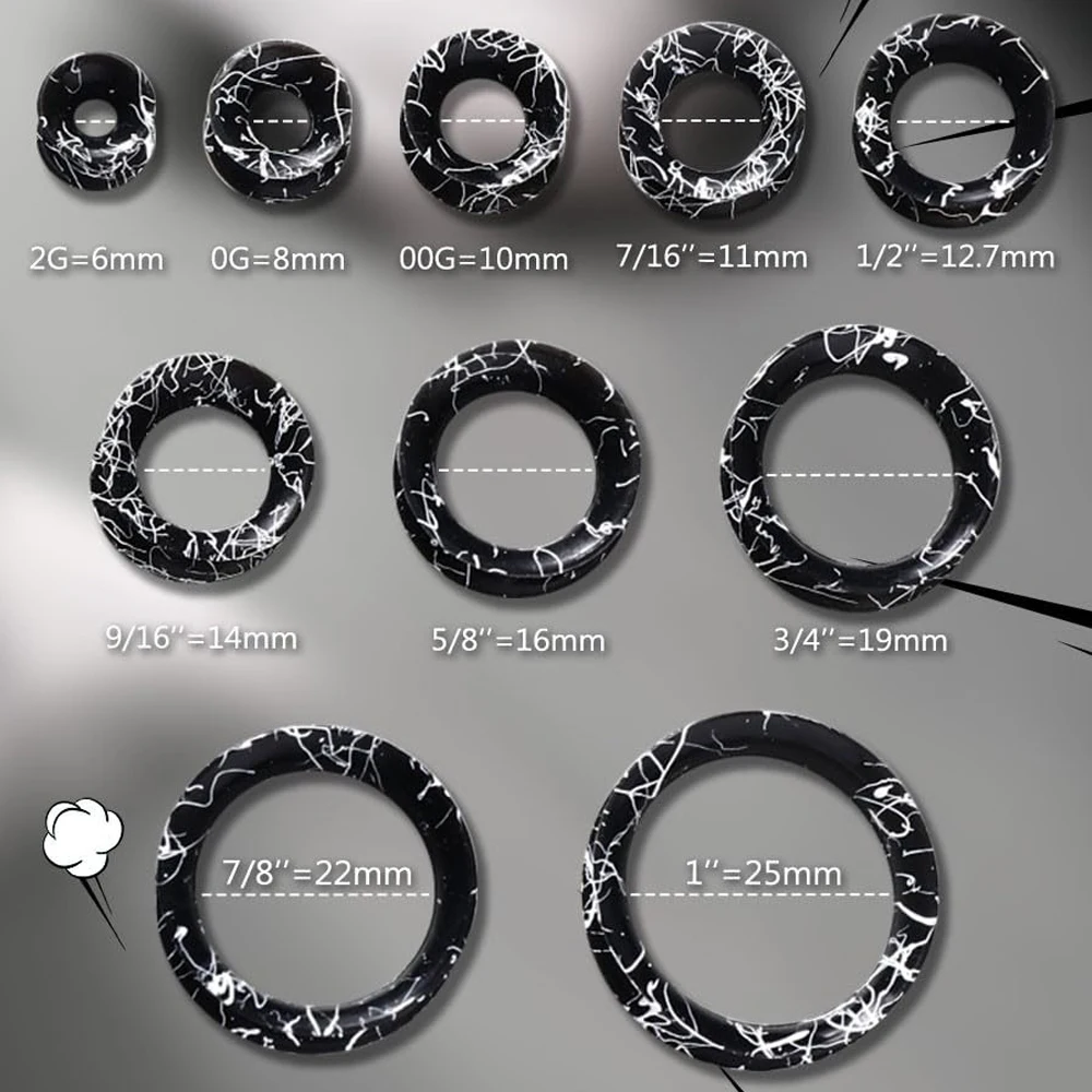 2PCS Silicone Flexible Ear Gauges Stretchers Expander Ear Tunnel Plugs Double Flared Flesh Ear Piercing Jewelry for Women Men