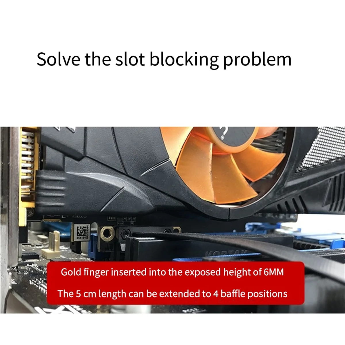 ABJG- 3.0 Cable adaptador PCIE X1 90 °   Cable de extensión de tarjeta gráfica Extensor blindado PCI-Express para