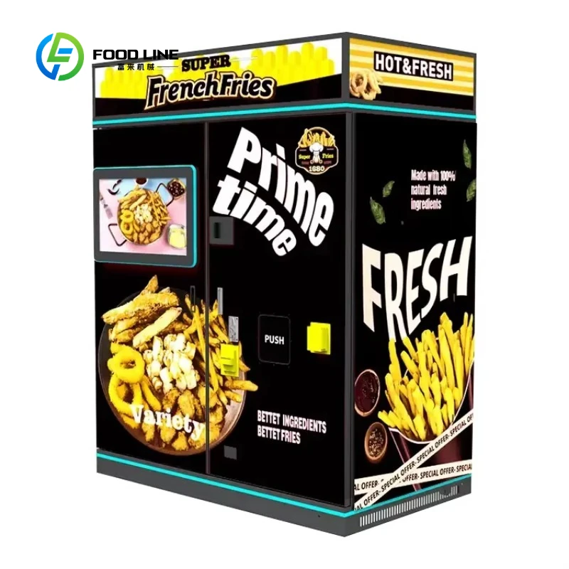 Fried Fish Ball Onion Ring Potato Fries Vending Machine air Fry Cooking Fastest French Fries Vending Machine in the World