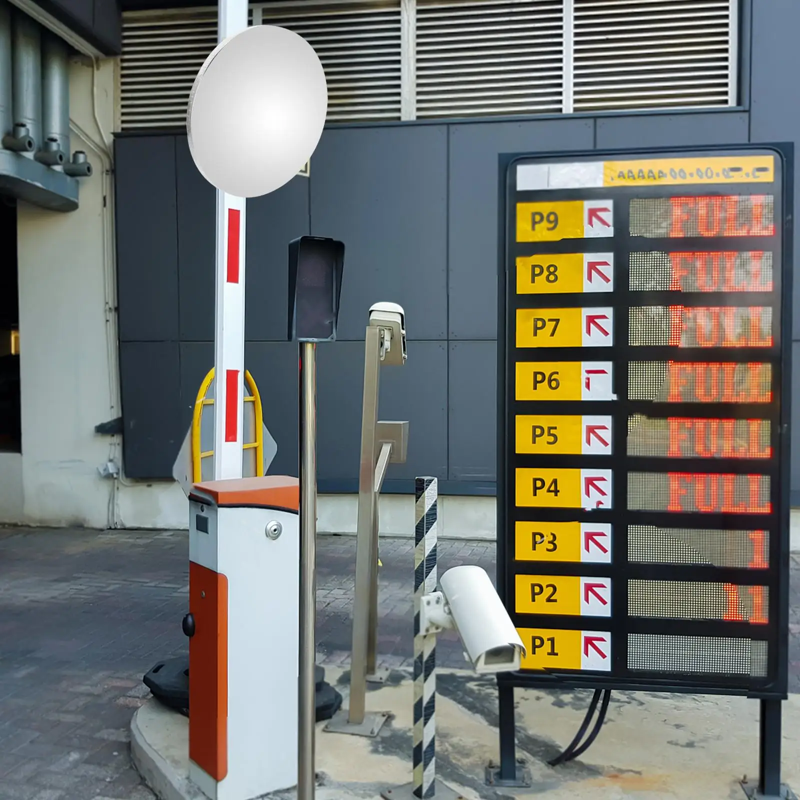 Convex Mirror Station Rear View Mirrors Solar Power Lights for Outdoors Wide Angle Safety Corner Driveway Branches