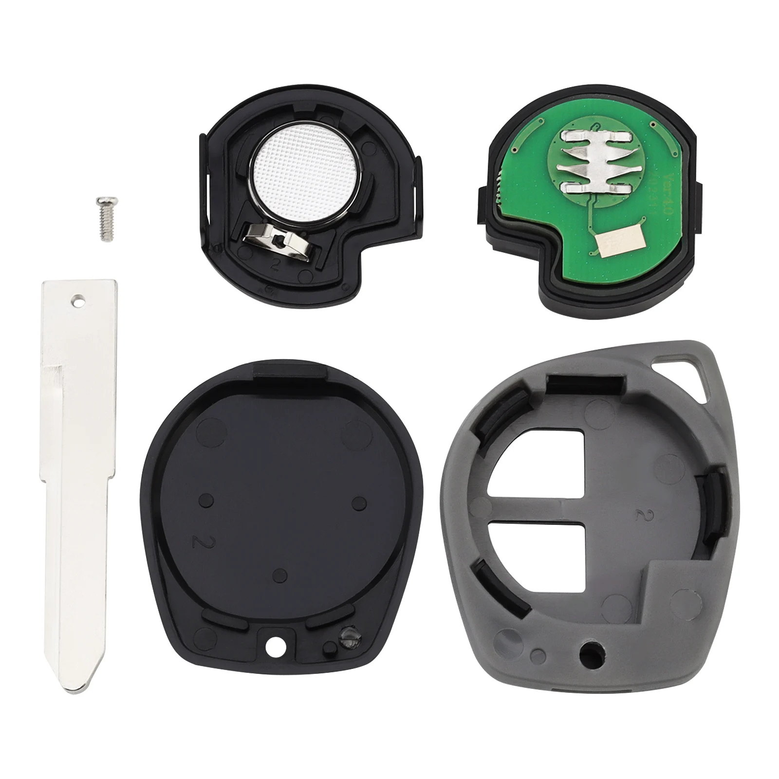 2ปุ่มรีโมทกุญแจรถ Fob HU87ใบมีด ID46ชิป Fit สำหรับ SUZUKI Swift Ignis SX4 Alto Key Case ฝาครอบ