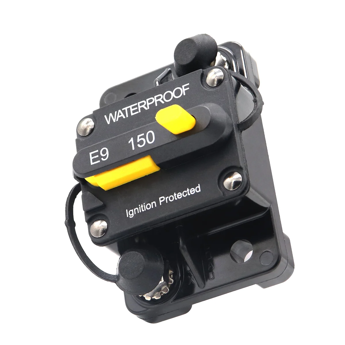 

48V Fuse Reset Car Auto 150A AMP Amplifier Circuit Breaker Waterproof For Vehicles Ships Boat (Black)