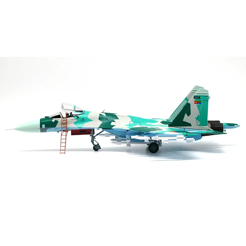 

Diecast Alloy Model of Russian SU-27 Militarized Combat Fighter Aircraft 1:72 Scale Toy Gift Collection Simulation Display