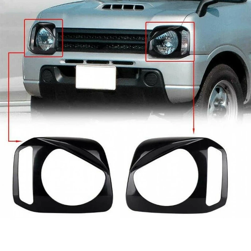 Lamp Hoods Stickers Car Headlight Light Lamp Cover Garnish For Suzuki Jimny JB23 JB33 JB43 1998-2017