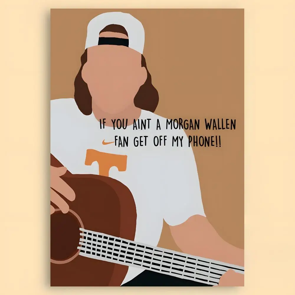 Person Singer M-Morgan W-Wallen Poster Wall Art, Living Room Bedroom for Decor Enthusiasts