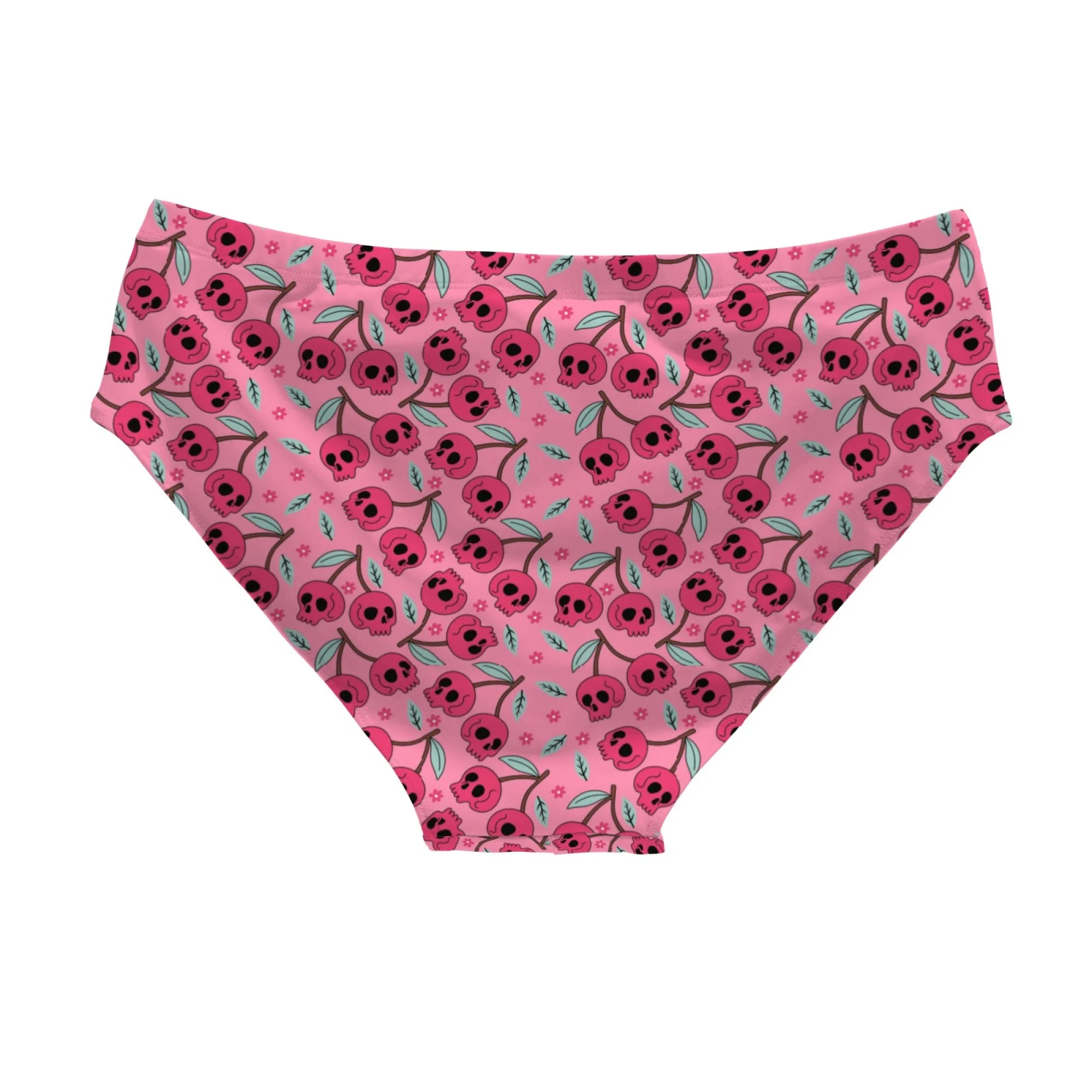 Skull Cherry Swim Trunks Slim Fit Durable Drawstring Men's Triangle Swim Trunks Water Park Hot Spring Resorts Mens Vacation Gift
