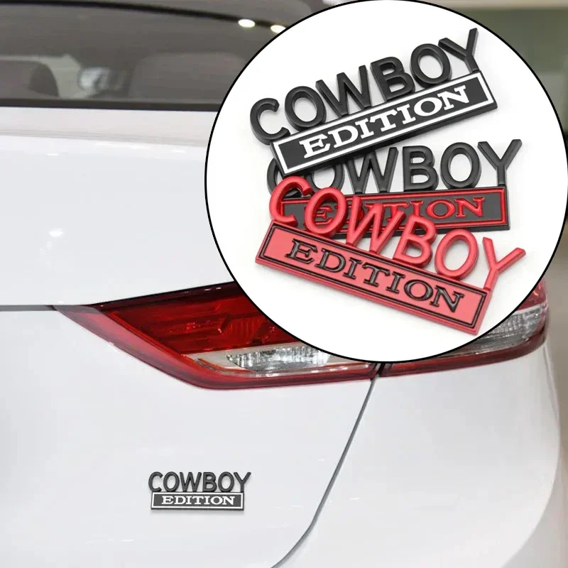 3D COWBOY EDITION Car Rear Trunk Decal Body Side Badge Sticker for Ford Alfa Romeo Volvo Toyota Honda Lexus Chevrolet Geely