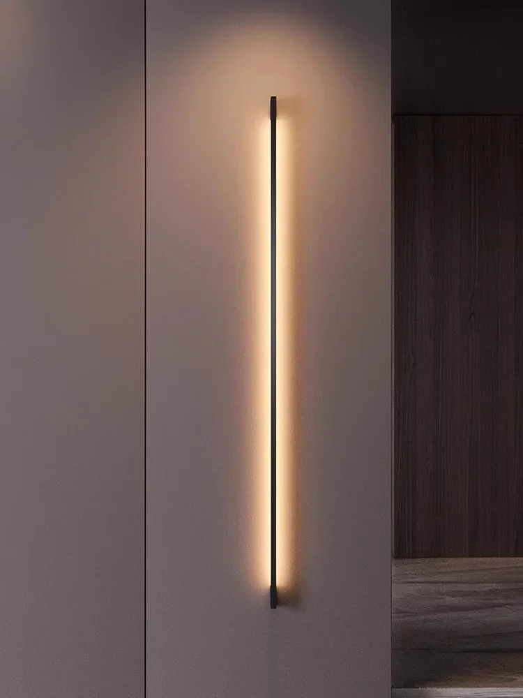 Modern Minimalist Long Wall Lamp LED Wall Mounted Light Indoor Living Room Bedroom Background Lamp Home Decora Fixtures 110/220V