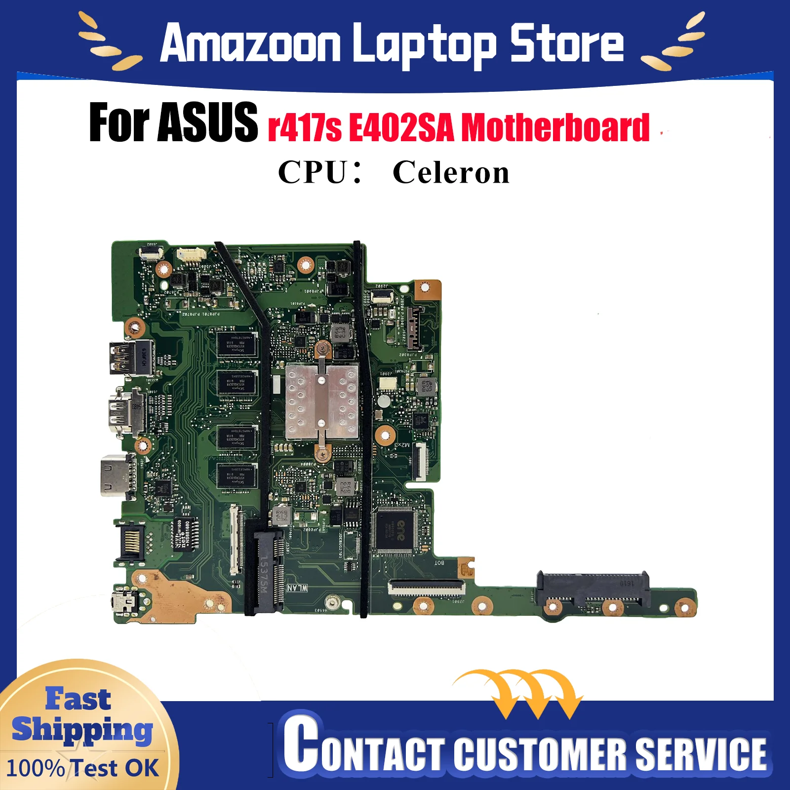 

E402SA Материнская плата для ноутбука ASUS EeeBook E402SA E402S r417s Материнская плата для ноутбука с процессором Celeron 100% тестирование ОК быстрая доставка