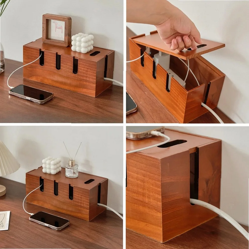 

Router Cable Storage Box Cable Board Socket Mobile Phone Charging Arrangement Storage Box Desktop Power Cable Collection Box