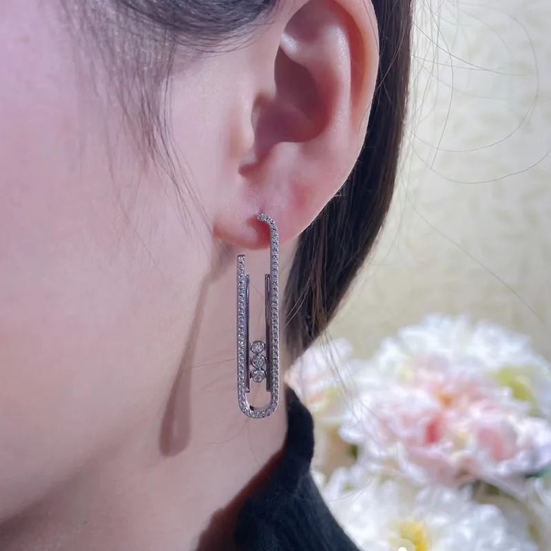 Luxury S925 Silver Earrings Fashion New Women Free Delivery Classic European and American Style Gift