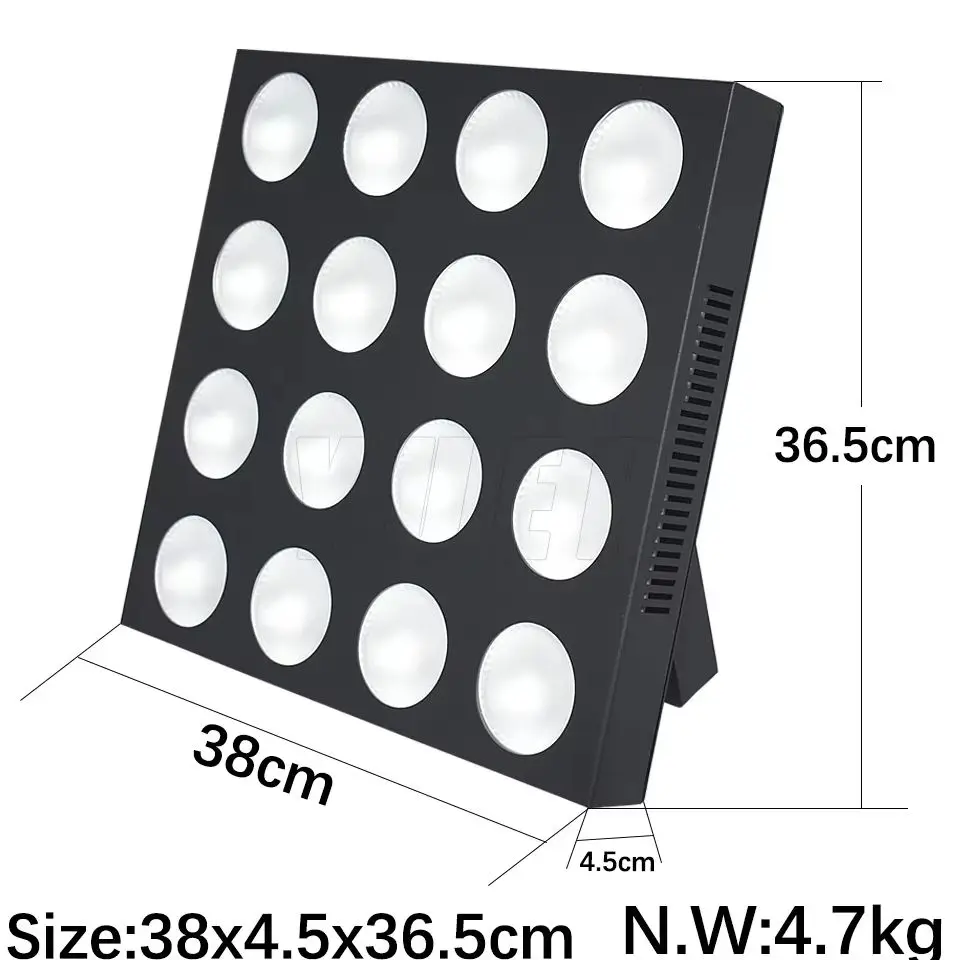 YUER Matrix Panel Blinder LED RGBW 16x12W Stage Lighting For DJ Disco Party Dance Floor NightClub Concert Bar Stage Lights DMX