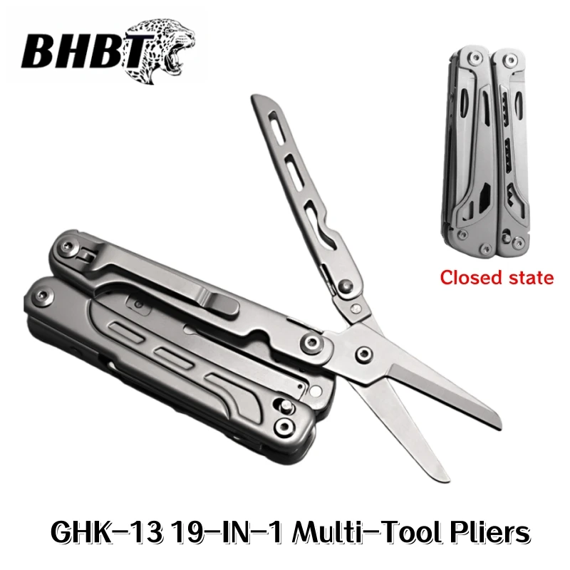 BHBT-13 19-IN-1 Folding Multitool Pliers Multifunctional Combination Tool Pliers Folding Scissors EDC Outdoor Equipment