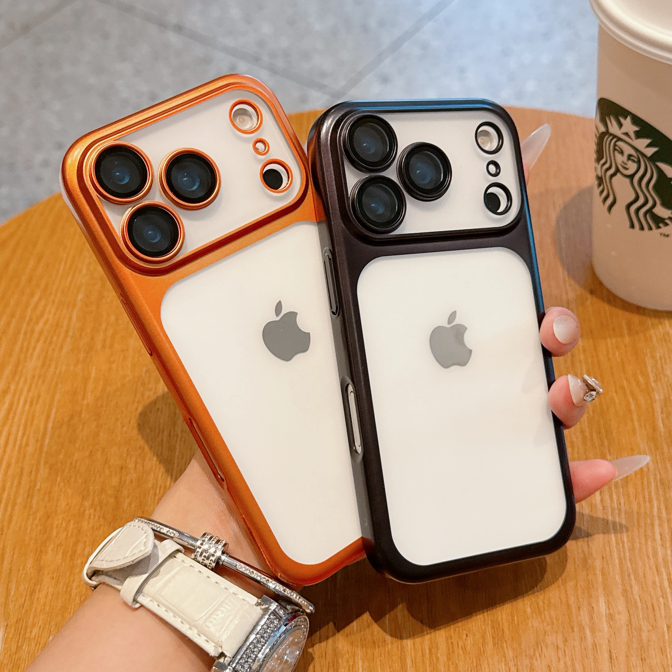 Offizielle, matte, durchscheinende, stoßfeste Handyhülle mit Überzugrahmen für iPhone 17 Pro Max 17 Air Camera Lens Protect Hard PC Cover
