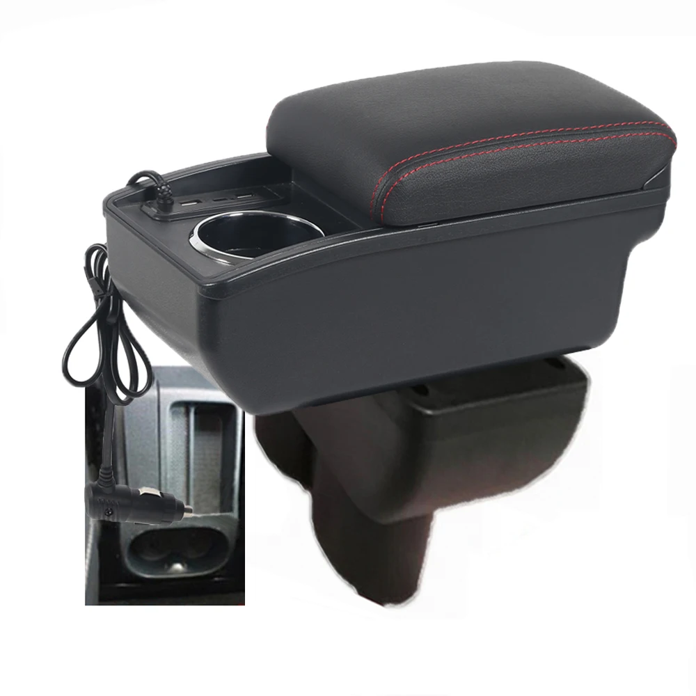 Car VW Touran Caddy Armrest Box Elbow Support Central Content Store Case Console Storage