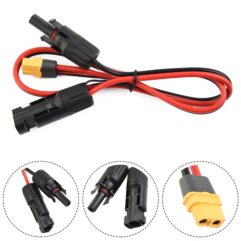 12AWG Tinned Copper Solar Charging Cable 0.6m For For XT60 Female To Male Connector Solar Panel Generator Power Extension Cord