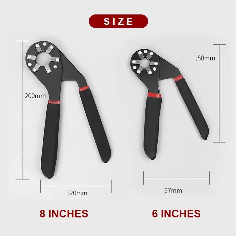 Adjustable Hexagon Wrench 1pc 6inch/ 8inch Hexagonal Wrench Torque Adjustable Wrench Opening Repair Removal Tool