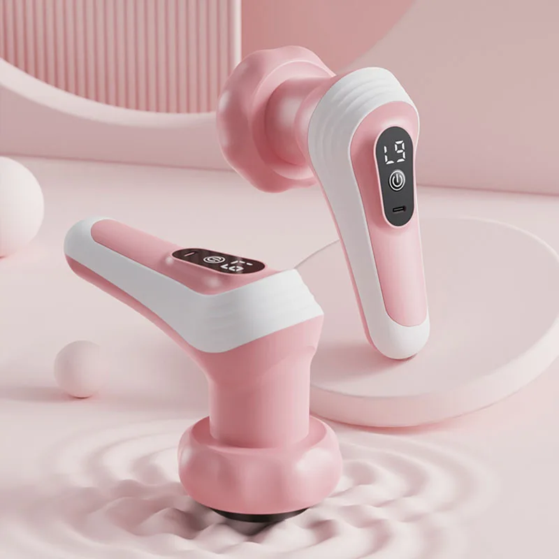 Handheld Cellulite Massager Body Sculpting Machine Rechargeable & Cordless Stomach Fat Device With 5 Massage Heads for Neck Back