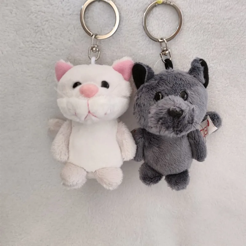 Cute Plush Toy Keychain Pendant Dark Gray Cat Children Toy Student Doll Phone Case Packaging Decoration Kawaii Girl Accessories