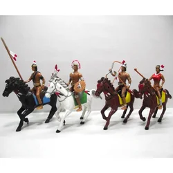 4bags/lot Indian Wild West Cowboy Country Life Cow Boy with Horse Tree PVC Anime Action Figure Christmas Decoration Model Toy