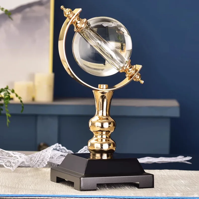 

Современный лаконичный стиль, хрустальный глобус, украшение для гостиной, винный шкаф, кабинет, офис, спальня, домашняя мода, свет, роскошное украшение