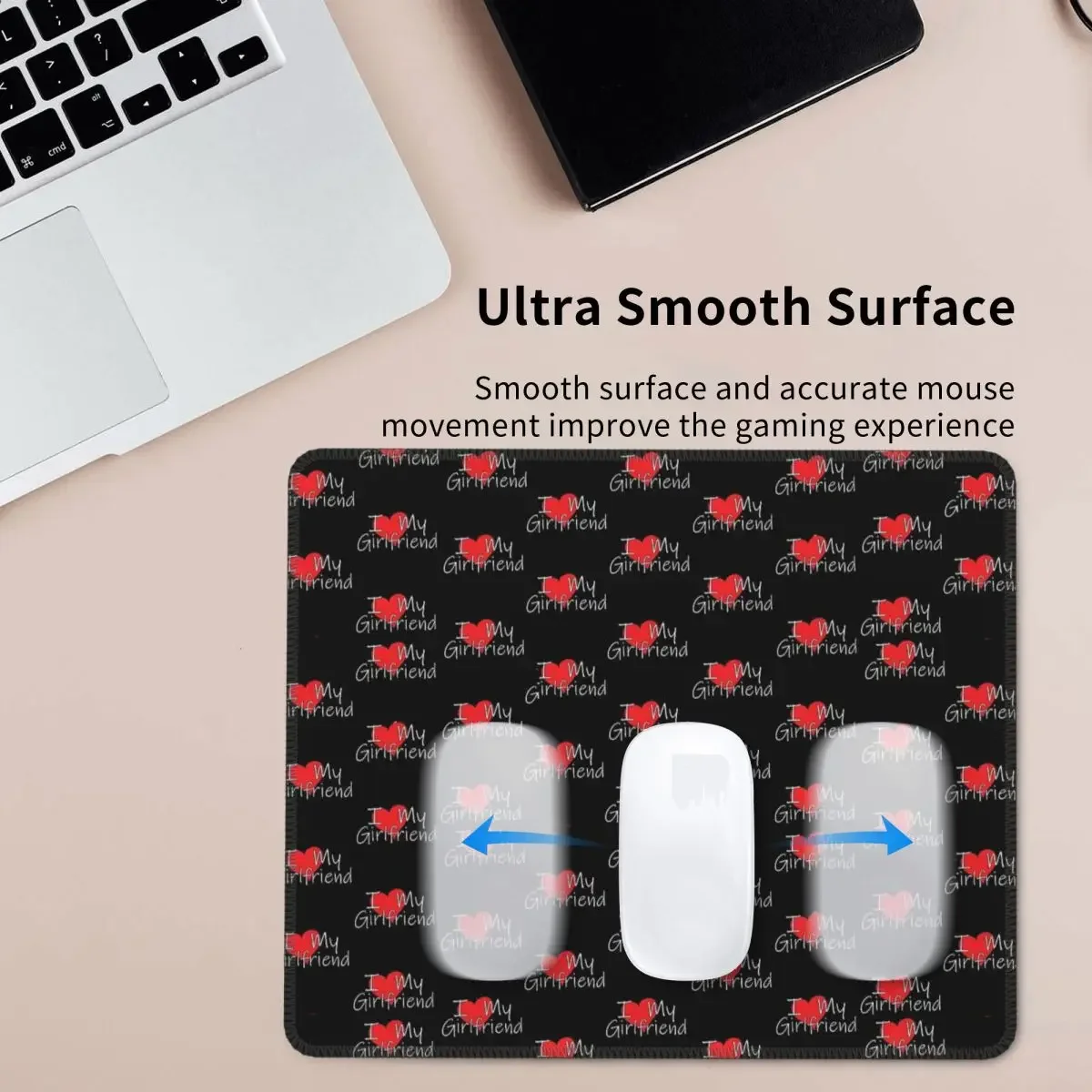 I Love My Girlfriend - Funny Minimalistic Boyfriend Mouse Pad Computer Keyboard Mouse Mat Gaming Laptop Desk Mat Table Mats