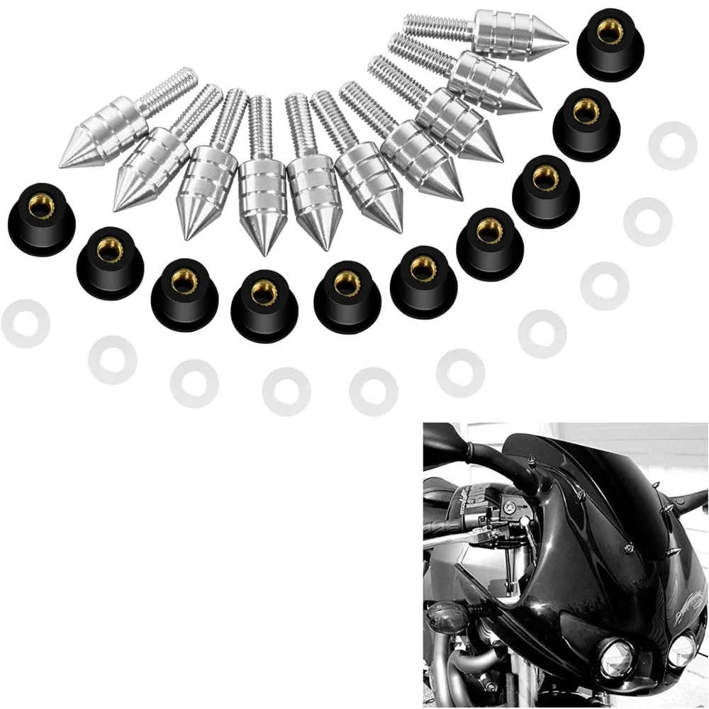 

Мотоциклетные шипы, болты для лобового стекла, гайка, монтажная фурнитура для лобового стекла, гайка, универсальный велосипед для грязи, скутер для бездорожья, 10 шт.