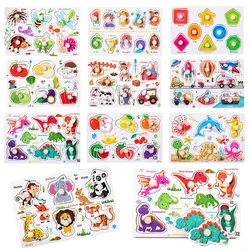 Montessori Wooden Puzzles Toy For Children Wooden Puzzles 2 Years Children Kid Early Educational Montessori 1 2 3 Year Baby Game