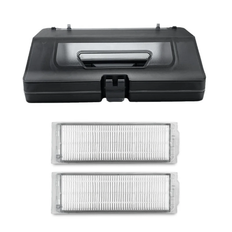 A86I-2 في 1 صندوق غبار خزان المياه مع 2 فلتر لجزء المكنسة الكهربائية الروبوتية Xiaomi 3C/STYTJ02YM /MVXVC01-JG