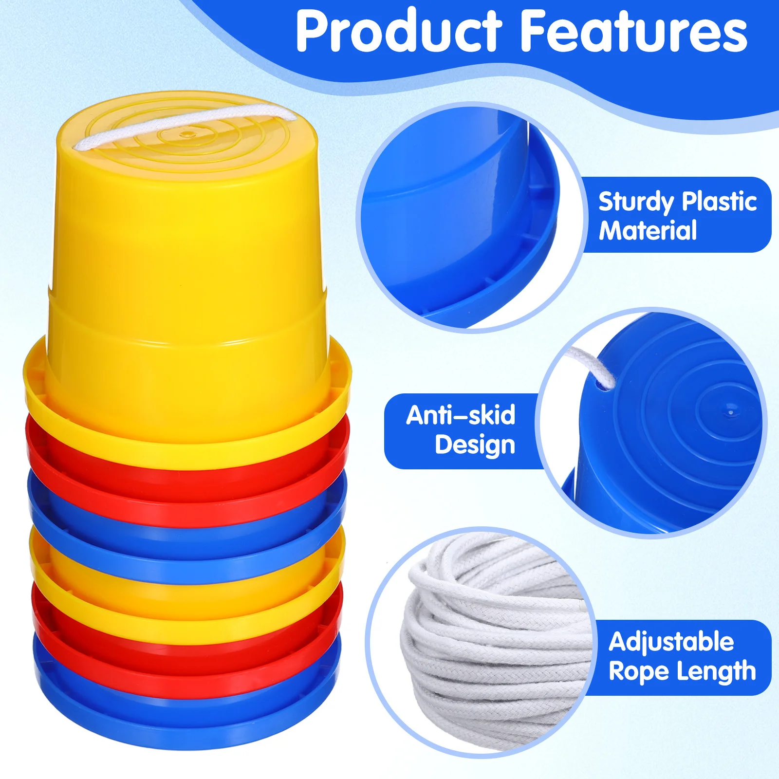 Kinder-Balance-Stelzen aus Kunststoff, langlebig, Gehstelzen für Kinder, Outdoor, Garten, Spielplatz, Spaß, Training, Koordination, Fokus