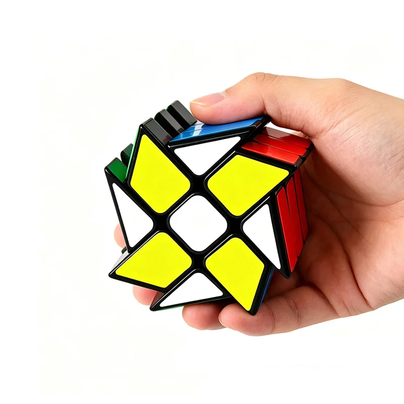 Variety Windmill Speed Cube 3x3 Fenghuolun Mirror Twist Puzzle Logical Thinking IQ Test Brain Teaser For Kids Teens Adults