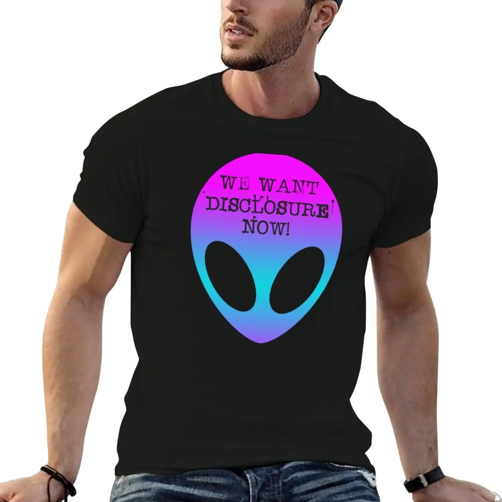 

We want disclosure now! T-Shirt t shirts for man graphic vintage t shirts cotton 100% cotton tshirt 100% T-shirt