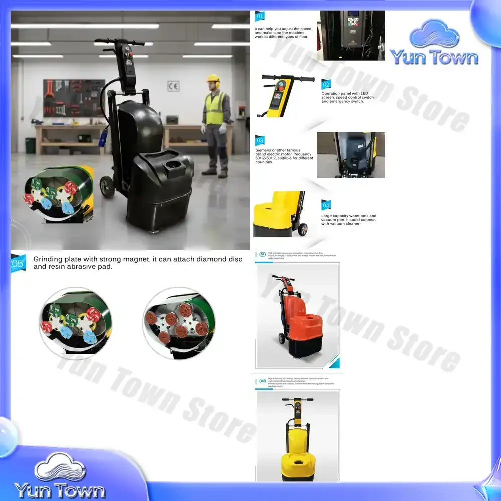 for Walk Behind Hand Push 540mm Concrete Grinder 4KW Single Phase Electric Diamond Disc Floor Polisher Concrete Polishing
