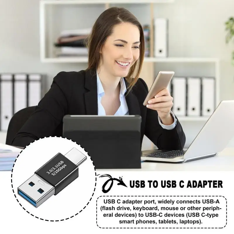 USB Para Tipo C Adaptador OTG USB-A ToUSB Tipo-C Conector Fêmea Para Smartphone Laptop Adaptadores 5Gbps Transferência