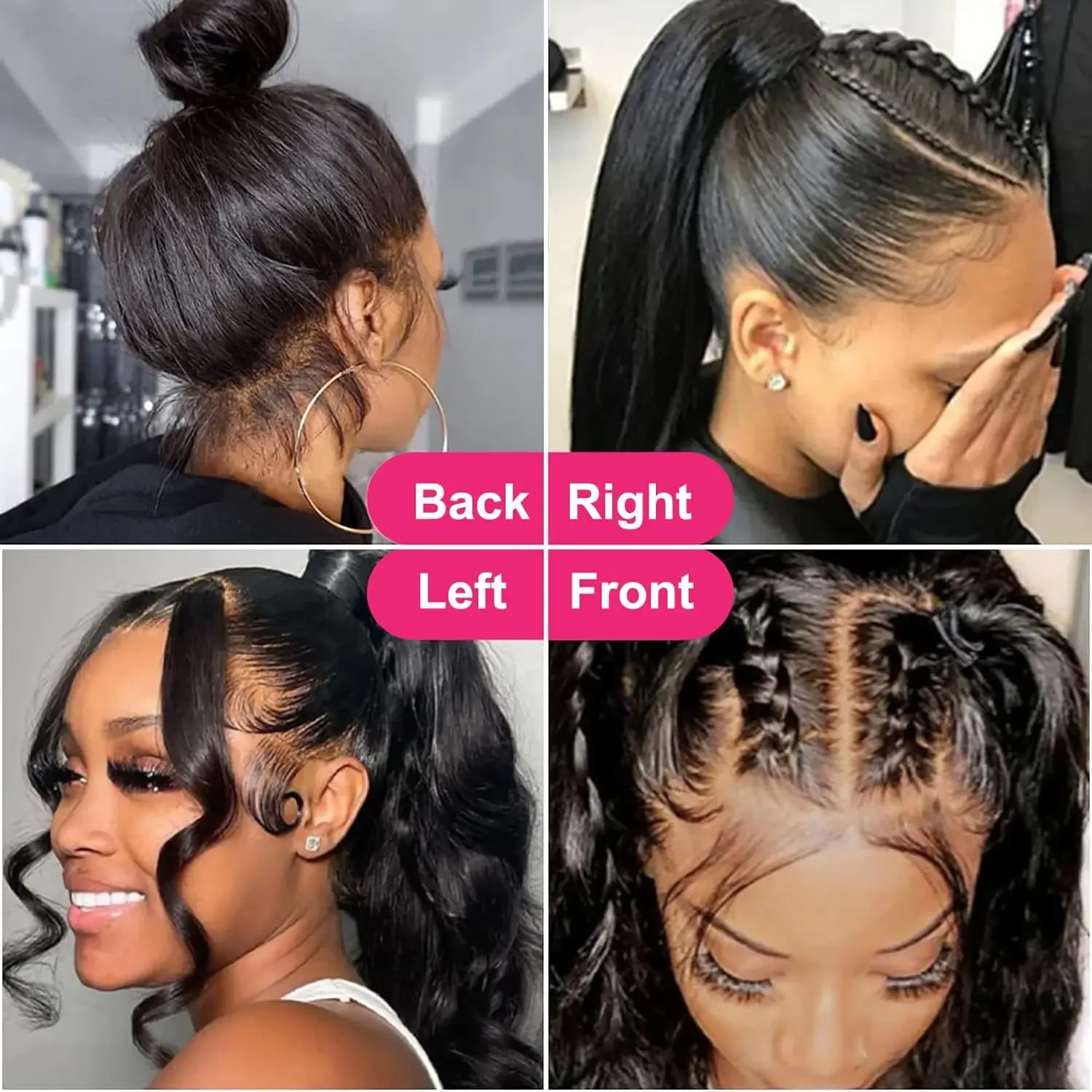 13x6 Lace Front Wigs Human Hair 250 Density Body Wave HD Transparent Glueless Lace Frontal Wigs Human Hair Pre Plucked for Women image 2