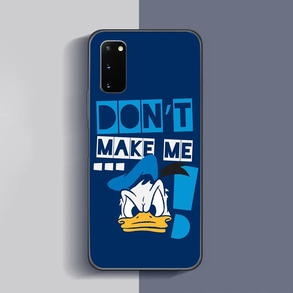 D-Donald duck Phone Case For Samsung Galaxy A52 A12 A51 S21 Edge S22ULTRA S23 S20LITE Plus ultra Black Cover