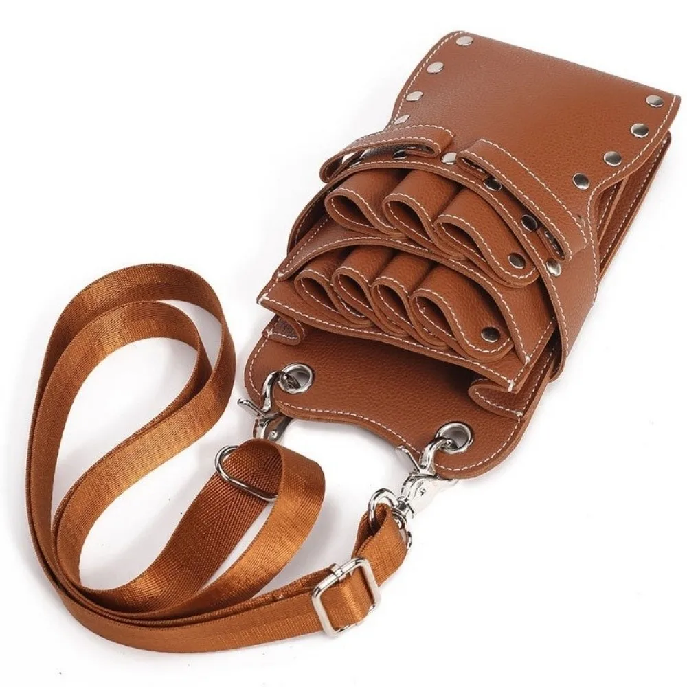 PU Leather Hairdressing Tools Bag Large Capacity Multi Functional Salon Utility Bag Durable Crossbody Barber Tools Bag