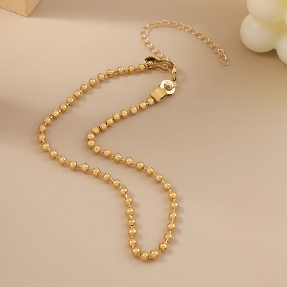 Aihua Neue Damen Kpop Einfache Perlen Halsband Halskette Gold Farbe frauen Hals Kette Hochzeit Schmuck Auf Den Hals Kragen geschenke – Detail 13