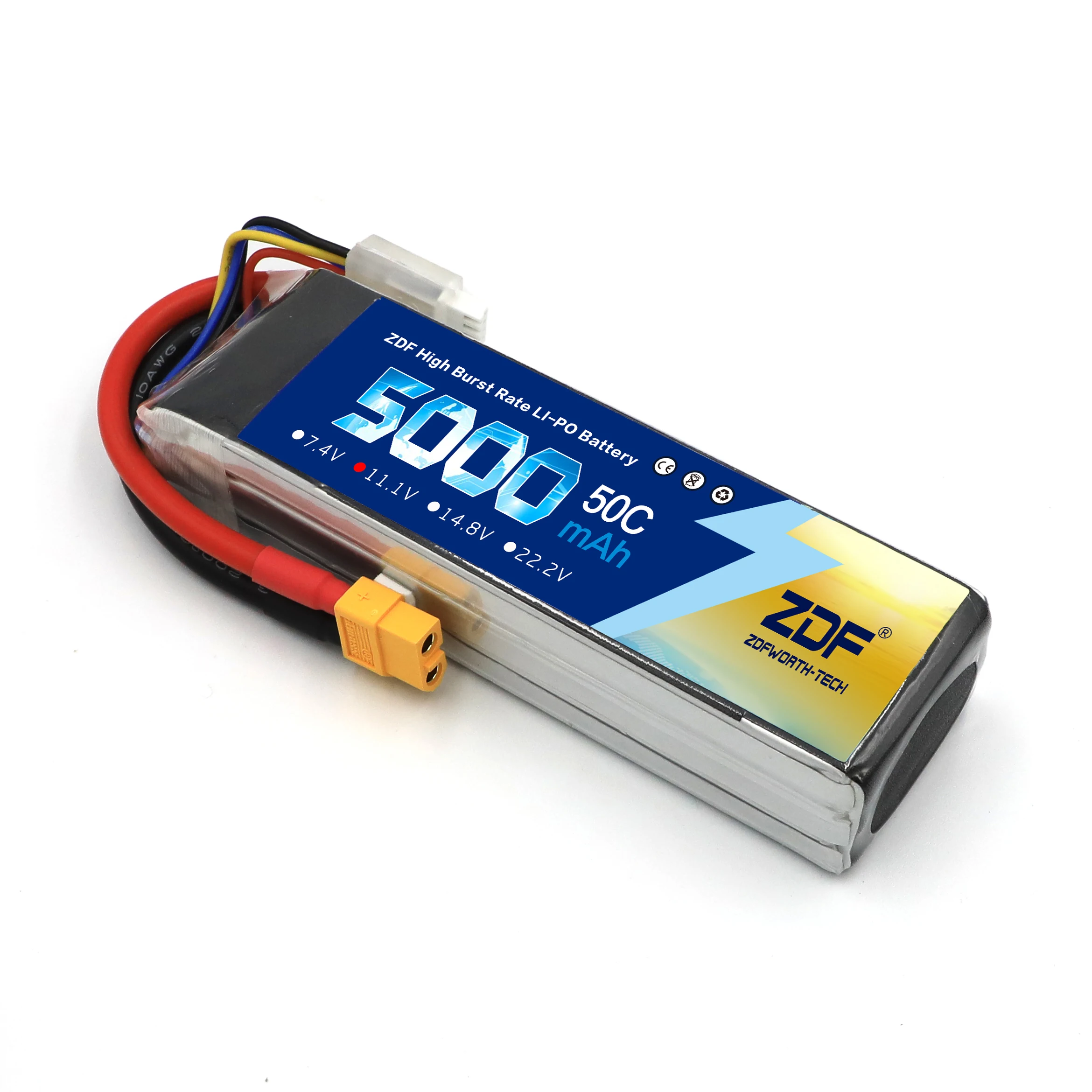 ZDF 5000mAh bateria LiPo 11.1V 3S akumulator do RC LiPo bateria LiPo do samochodu rc LiPo 3S lipo 50C z wtyczką T i XT60 do RC Heli Drone łódź