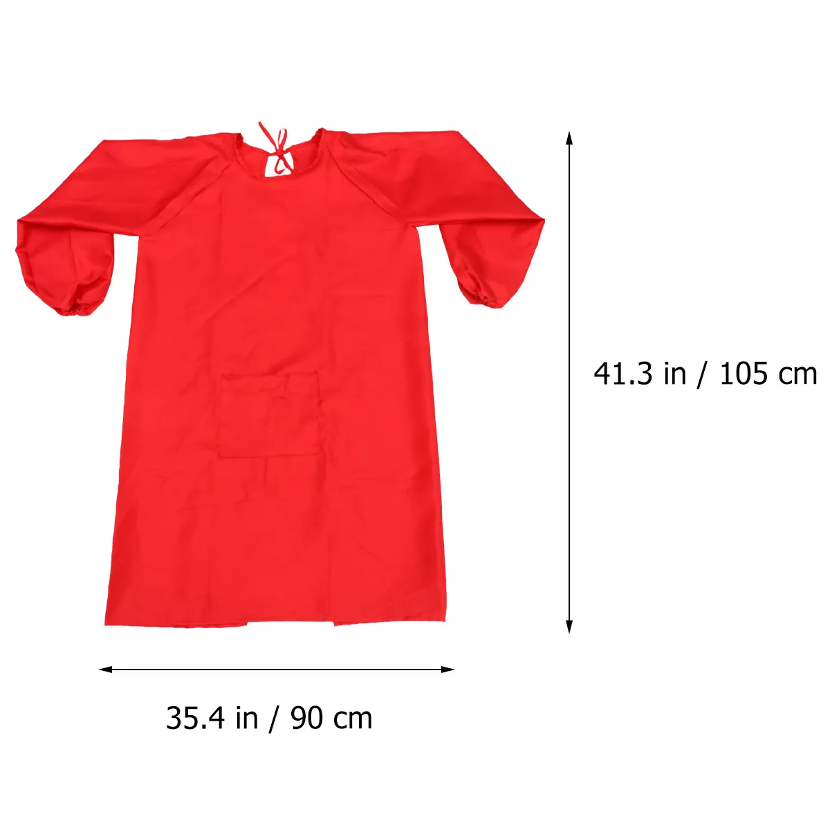 1Pcs Art Smock Long Sleeve Painting Apron Drawing Smock Watercolor Clothes Protector Craft Activity Paint Coat Red Xxl