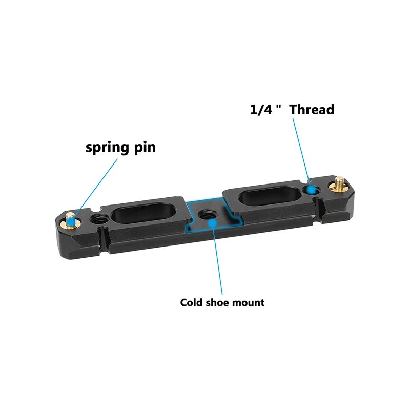 HDRig 100mm NATO Rail with Safety Pin & Cold Shoe Adapter & 1/4