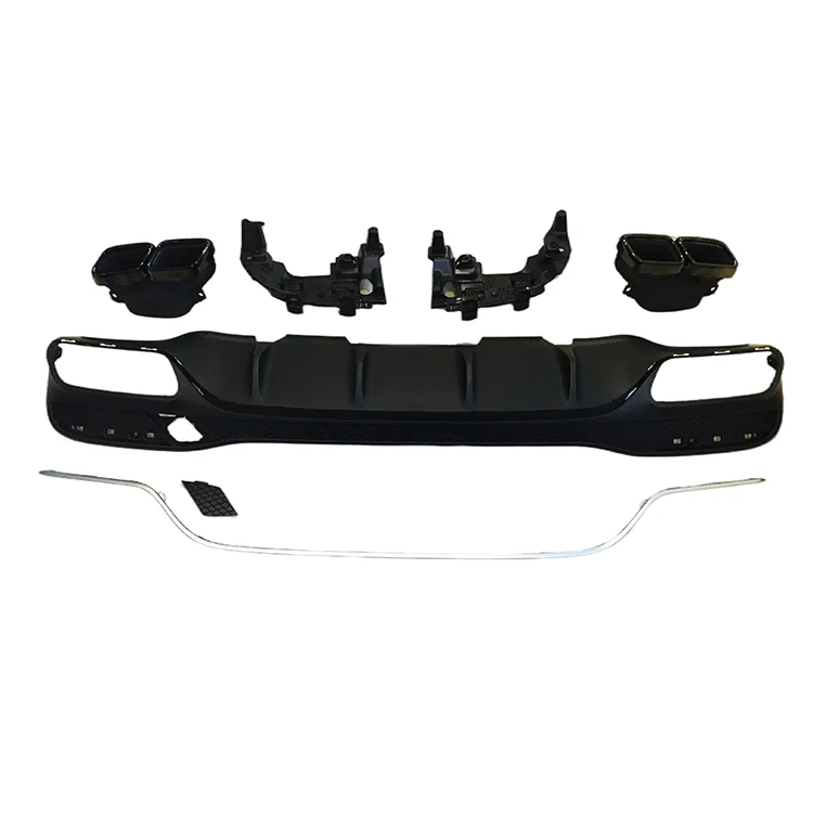 

Высококачественный задний диффузор в стиле GLE63 с серебристо-черными наконечниками для BENZ W166 AMG 2015-2018