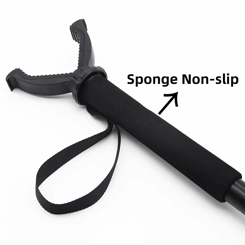 Aluminum Alloy Hunting Monopod, Telescoping Shooting Stick with Anti-Lost Wrist Strap & V Yoke Head