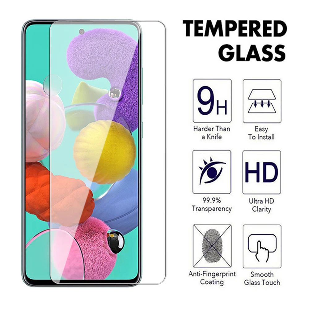 For Samsung Galaxy A41 A42 A51 A52 A53 A54 A55 A71 A72 A73 Tempered Glass Scren Protector Samsung S10E Note 10 Lite glass Film