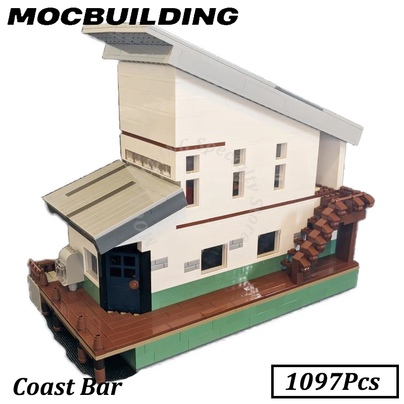 

Coast Bar Modular City Buildings Display Moc Building Blocks Brick Gift for Kids Christmas Present