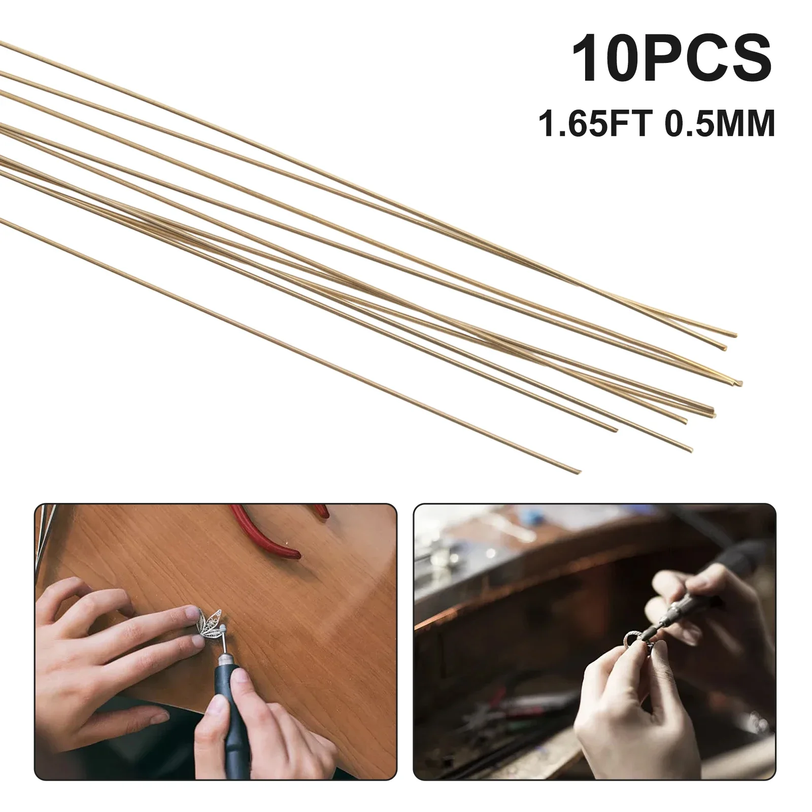 10PCS Gold Silver Welding Rod Soldering Wire Metal Soldering Brazing Rod For Jewelry Making Welding Rods Welding Tool
