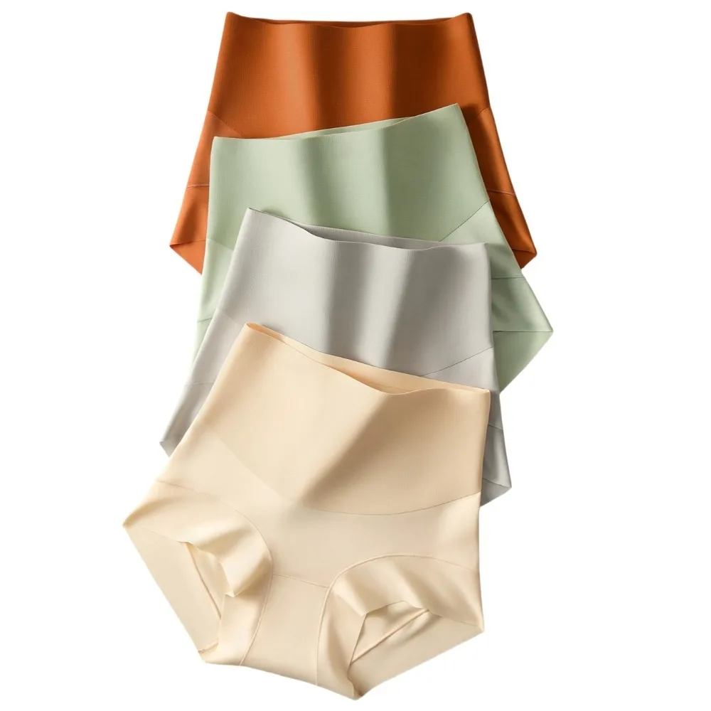 

High Waist Postpartum Body Shaper Shapewear Cotton Crotch Seamless Underpants Solid Color Panties Waist Trainer