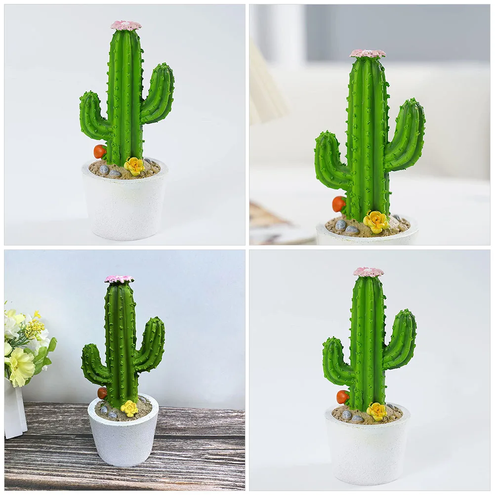 

Artificial Bonsai Resin Fake Plant Decor For Home Office Desktop Adornments Indoor Outdoor Non-Fading Realistic Green Potted