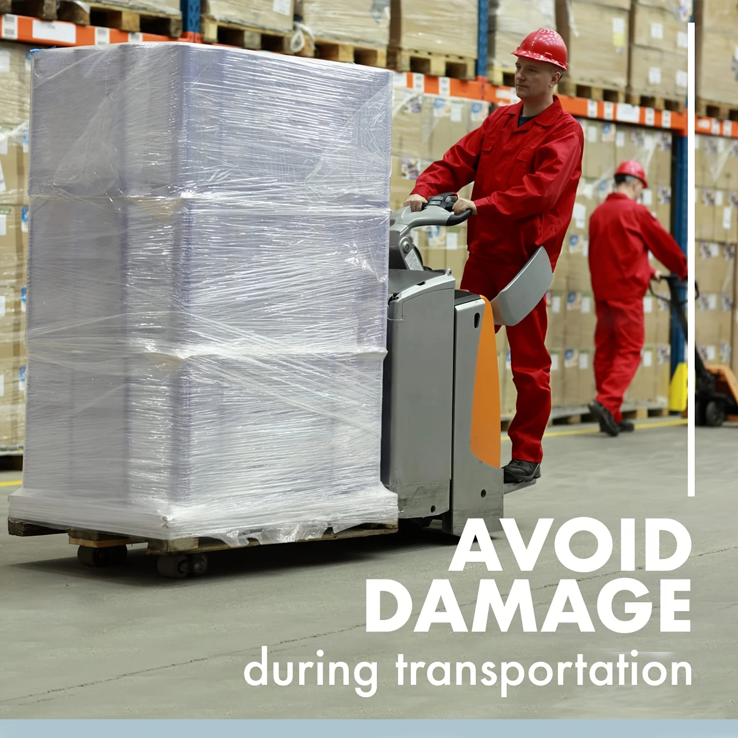 The Packaging Zone | Durable Multi-Purpose Pallet Stretch Film High-Quality Wrap (Transparent, 1 Roll)